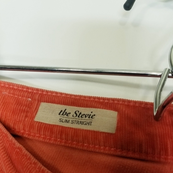 AG Adriano Goldschmied Stevie Slim Straight Corduroy Cropped‎ 26 R Burnt Orange - Picture 11 of 13